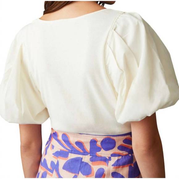 NEW MARIE OLIVER leigh top in blanc - Picture 2 of 3